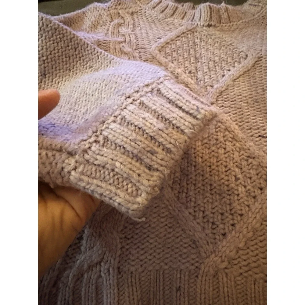 OshKosh B'gosh Kids Girl's Cable Knit Sweater Size 4Light Purple